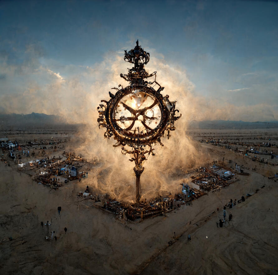 Most of our ING group at burnING man,